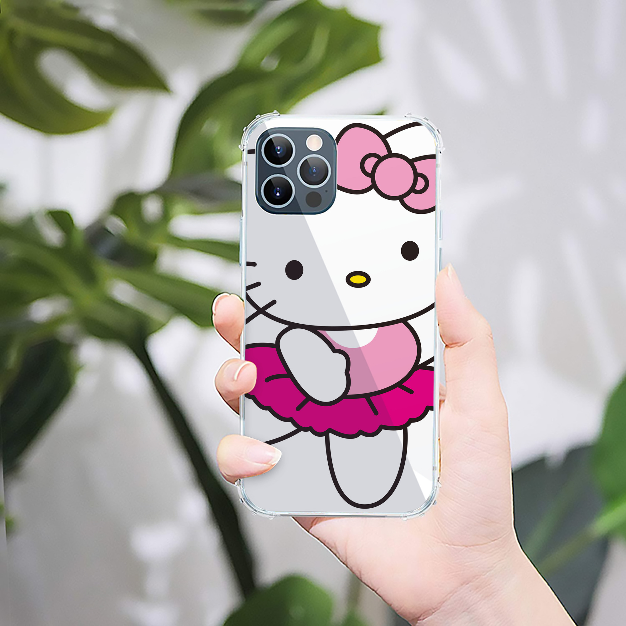（画像用） Hello Kitty ハローキティ 【iPhone 12シリーズ対応】透明スマホケース（クリアソフトケース）